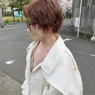 ショート パーマ 【ブリーチ髪質改善 パーマ】宮田浩章のヘアスタイル