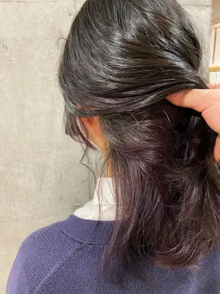 セミロング カラー ヘアアレンジ ❤️カラー得意 🧡松浦睦樹❤️のヘアスタイル