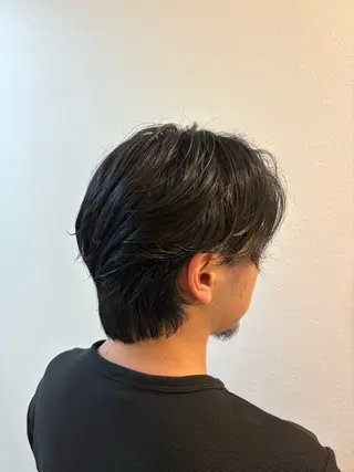 ミディアム パーマ あすか｜垂水 ｜メンズ｜モデル募集のヘアスタイル