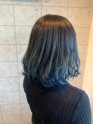 セミロング カラー ヘアアレンジ 🌿‬ ܸAir 透明感🌱西村知佳のヘアスタイル