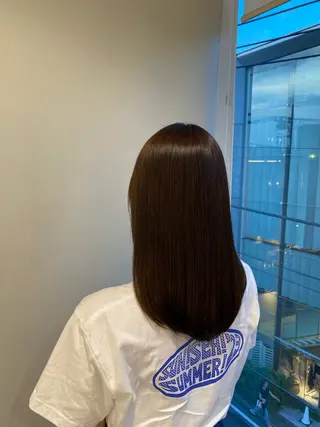 セミロング パーマ カットモデル 🦋熊田 史織のヘアスタイル