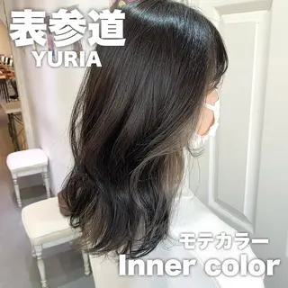 ミディアム カラー パーマ 韓国ヘア🇰🇷🎀 YURIAのヘアスタイル