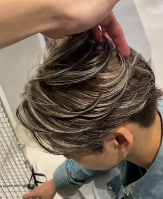 ショート カラー メンズ デザインカラー🌈/ ハイトーン/たけるのヘアスタイル