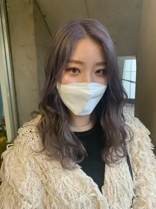 ロング カラー ミルクティーベージュ ブリーチ 店長 清水のヘアスタイル