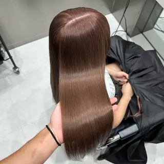 セミロング カラー 💫艶ハイトーン×髪 質改善💫リュウトのヘアスタイル