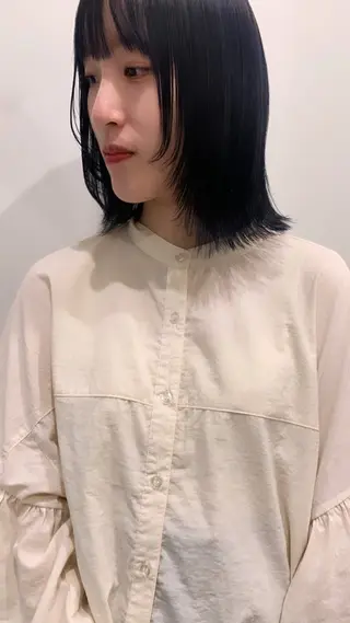セミロング カラー メンズ 落合希 Olivebeigeのヘアスタイル