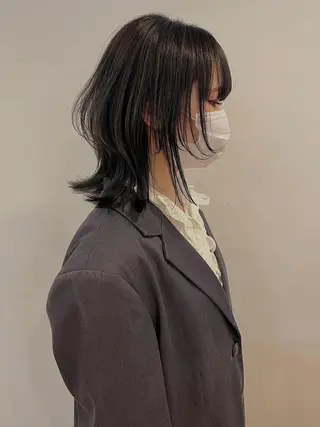 ミディアム カラー kakeru/ ミディアムレイヤーのヘアスタイル
