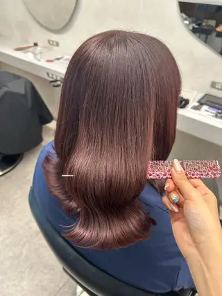 セミロング 🎀HARU/透明感 ダブルカラーのヘアスタイル