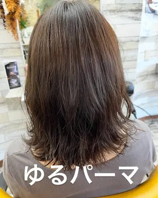 ミディアム パーマ 大坪 拓斗のヘアスタイル