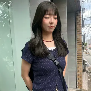 ロング カラー yuumi/大濠🪷 顔周り/ハイトーンのヘアスタイル