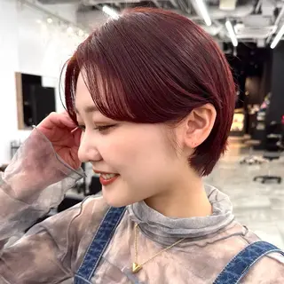 ショート カラー ヘアアレンジ 暖色/透明感/ショ ート/hana🌸のヘアスタイル