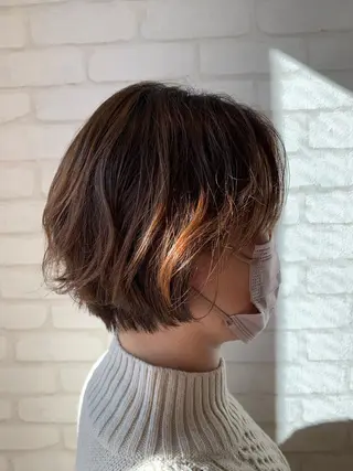 ショート パーマ 秋葉 万柚子のヘアスタイル