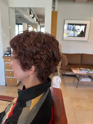 ショート パーマ 今村俊介 メンズカットのヘアスタイル