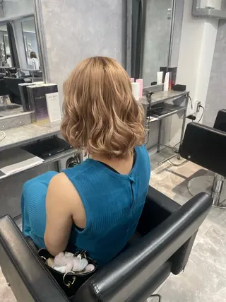 ミディアム カラー mimiiy fukaのヘアスタイル
