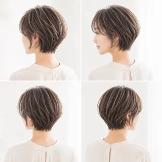 ショート カラー 白髪ぼかし×ショート 天王町×玉山直哉のヘアスタイル