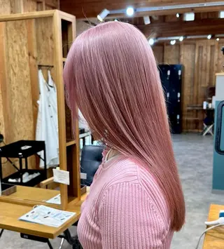 セミロング 🍑ピンク＆ベージュ 🎀ももかのヘアスタイル