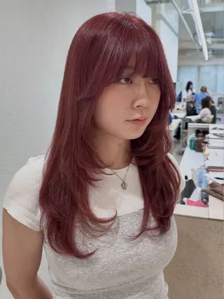 セミロング メンズ 艶ブリーチなしカラー 🐹🤍ナナカのヘアスタイル