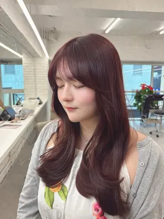 セミロング カラー ヘアアレンジ ✨綺麗が続くカット ✨/星野六三四のヘアスタイル