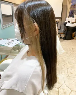 ロング カラー 谷川 穂のヘアスタイル
