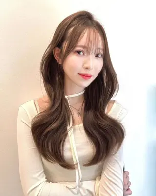 カラー 🌸春の暗髪カラー 🌸透明感ヘアのヘアスタイル