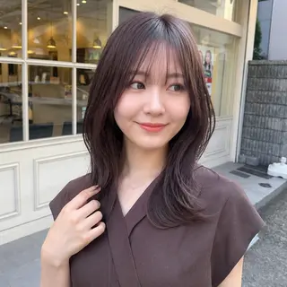 ミディアム REON 髪質改善  縮毛矯正のヘアスタイル