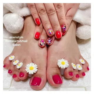 ミディアム ネイル 🐾enen style 🐾のネイルデザイン