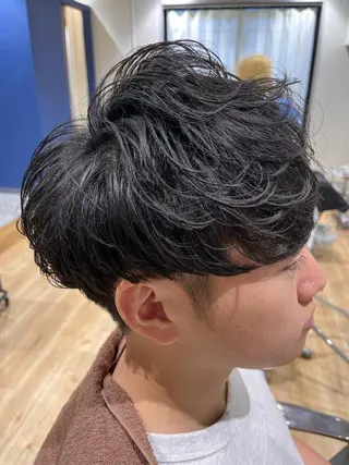 ショート パーマ メンズ メンズサロン LiGKAITO🦖のヘアスタイル