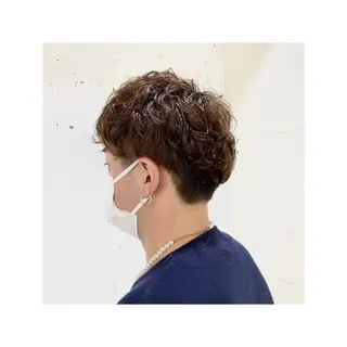 ショート カラー パーマ メンズ 千葉駅徒歩1分✂︎ 宮内のヘアスタイル