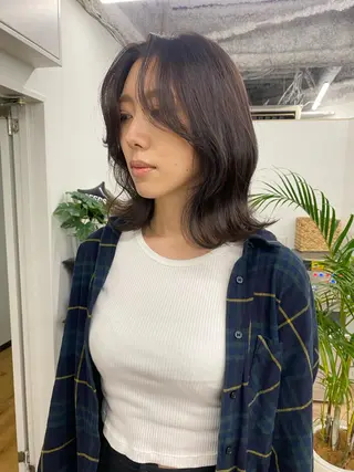 ミディアム カラー パーマ ヘアアレンジ メンズ キッズ マツエク・マツパ アイブロウ レイヤーカット✂️ 艶髪/小田部慎也のヘアスタイル