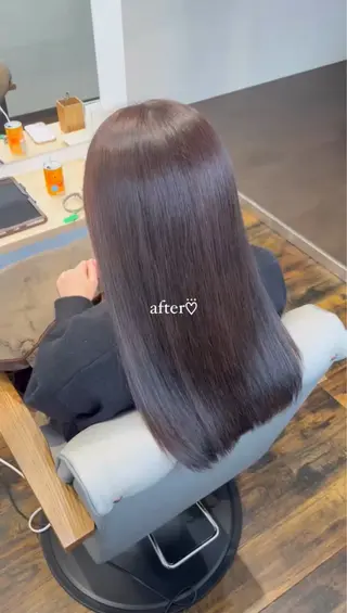 ロング カラー MAHIRU🤍 艶髪・ストレート🫧のヘアスタイル