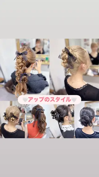 セミロング ヘアアレンジ ⭐︎moe 【ヘアメイク🧸】のヘアスタイル