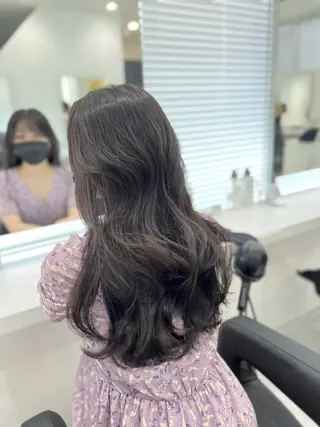 カラー 透明感グレージュ/ 艶髪/銀座TUNEのヘアスタイル