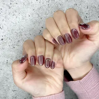 ミディアム カラー パーマ ヘアアレンジ メンズ キッズ ネイル マツエク・マツパ Salon Ｋのネイルデザイン