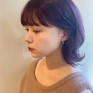 ミディアム カラー ヘアアレンジ ウルフカット モデル募集中!ミカのヘアスタイル