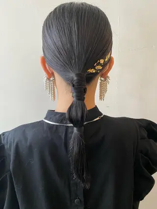 セミロング ヘアアレンジ フレンチボブパーマ Yuukiのヘアスタイル