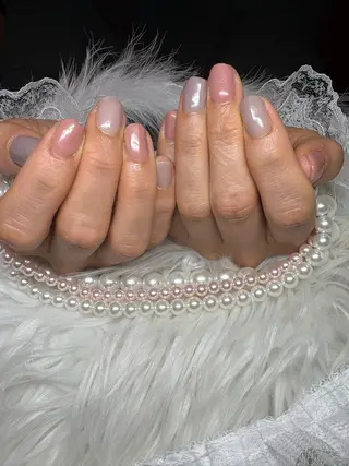 ショート Pink Alice ふうなのネイルデザイン