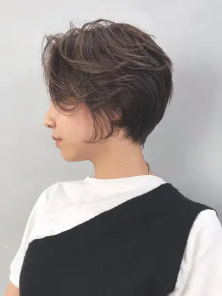 ショート カラー パーマ ヘアアレンジ ITbyALBUM 中野店のヘアスタイル
