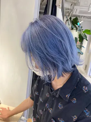 ミディアム カラー メンズ清潔感のプロ 💈メンズパーマ藤田のヘアスタイル
