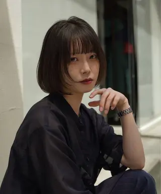 ミディアム カラー 髪質改善/透明感 松下喬亮のヘアスタイル