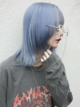セミロング カラー ハイトーン特化💍 chloe💍韓国のヘアスタイル