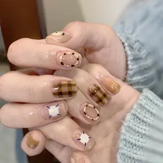 ネイル ネイル💕& まつ毛パーマのネイルデザイン
