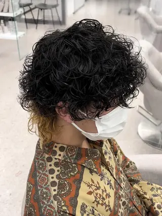 ショート 京都河原町 メンズパーマ助川龍哉のヘアスタイル