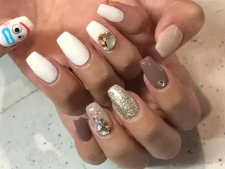 ネイル 韓国/ワンホン/長さ 出しつけ放題🎀のネイルデザイン