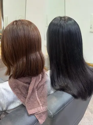 セミロング カラー ヘアアレンジ 髪質改善縮毛矯正/ エクステ/ひふみ🌛のヘアスタイル