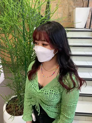 セミロング カラー 海外girl🤎 透明感ベージュmaoのヘアスタイル
