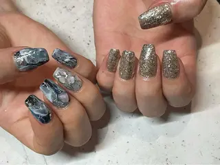 ネイル 韓国/ワンホン/長さ 出しつけ放題🎀のネイルデザイン
