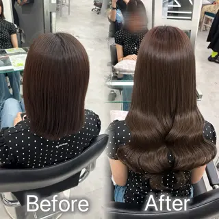 ロング カラー ヘアアレンジ メンズ 羽エク指名No1✨️ シールエク🌙しぇるのヘアスタイル