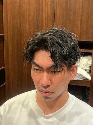 パーマ メンズ ヒロ銀座川崎 志田健介のヘアスタイル