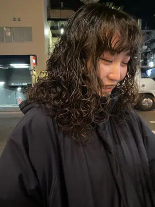 ミディアム パーマ 自由が丘 艶髪美容師✨生板🌿のヘアスタイル