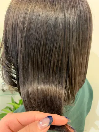 ミディアム カラー 透けるbrown カラー🎗♡yukaのヘアスタイル